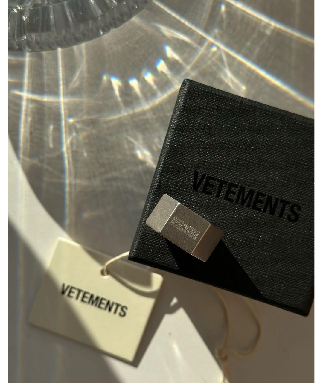 VETEMENTS Серое серебряное кольцо, фото 3