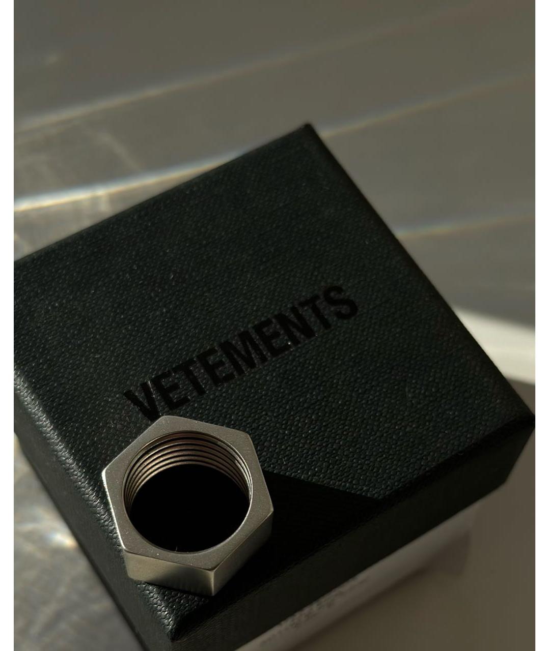 VETEMENTS Серое серебряное кольцо, фото 4
