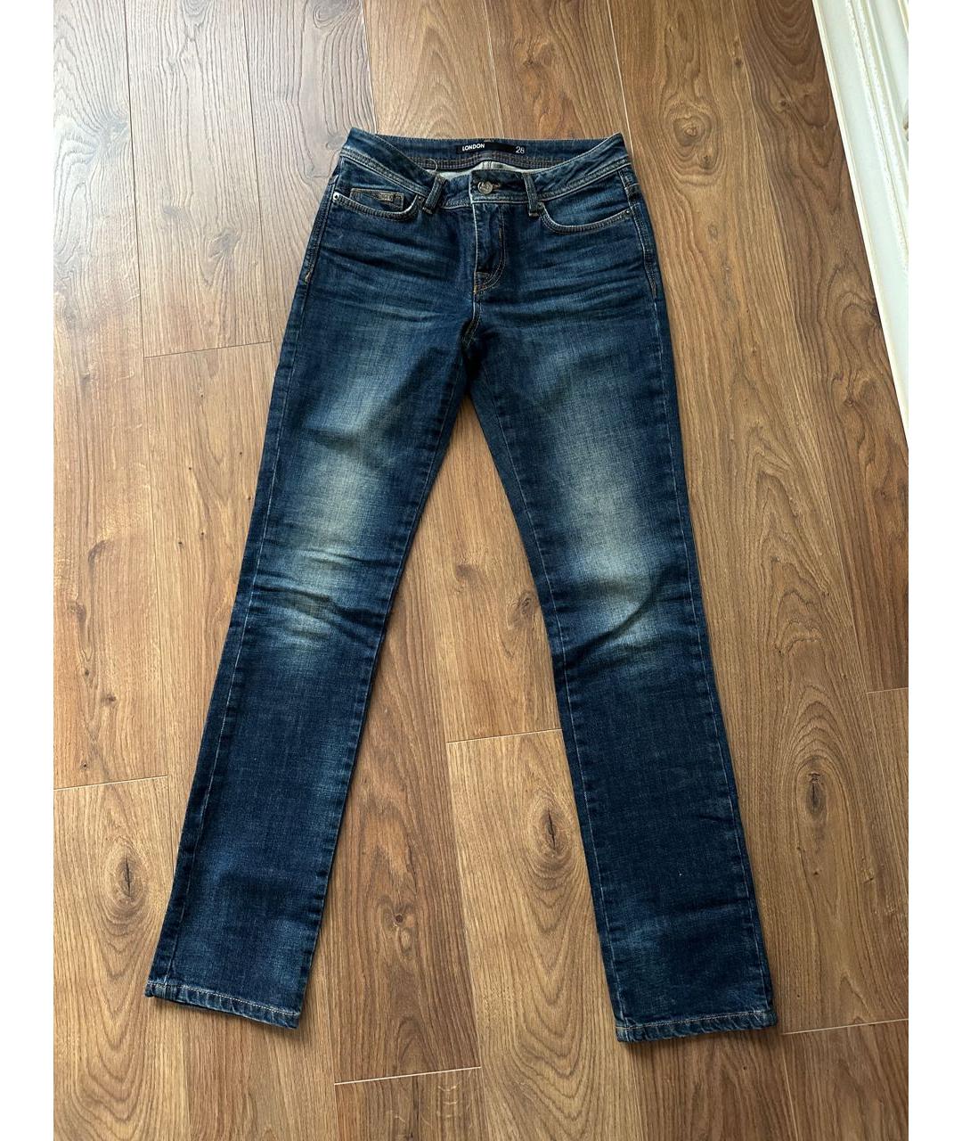 ICEBERG Темно-синие хлопковые прямые джинсы, фото 5