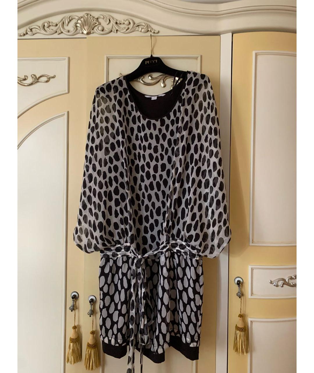 DIANE VON FURSTENBERG Черное шелковое платье, фото 8