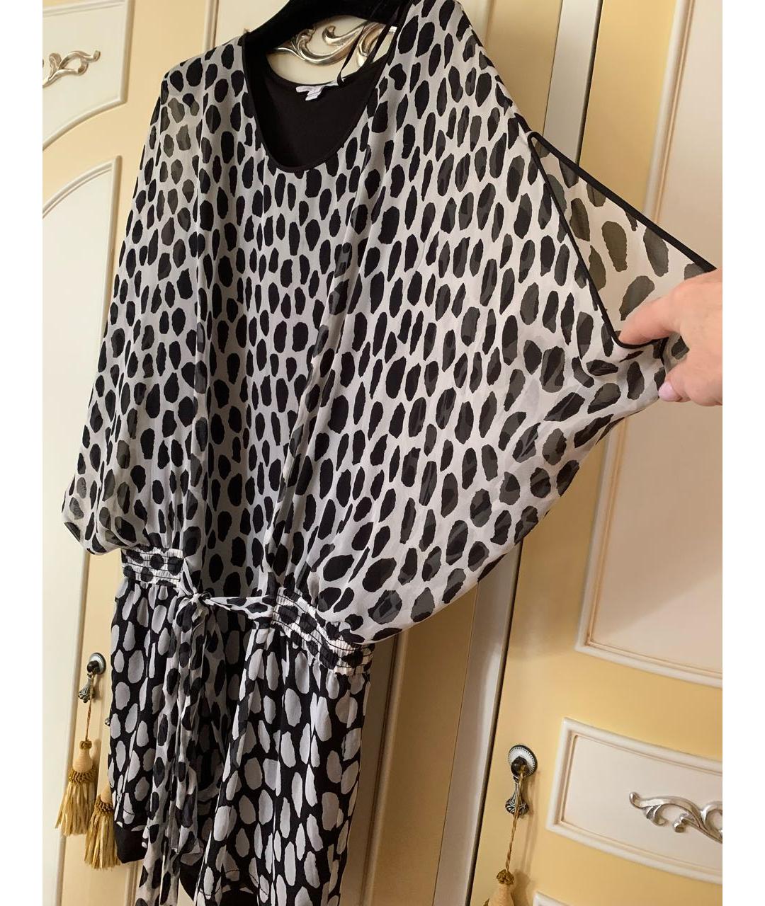 DIANE VON FURSTENBERG Черное шелковое платье, фото 3