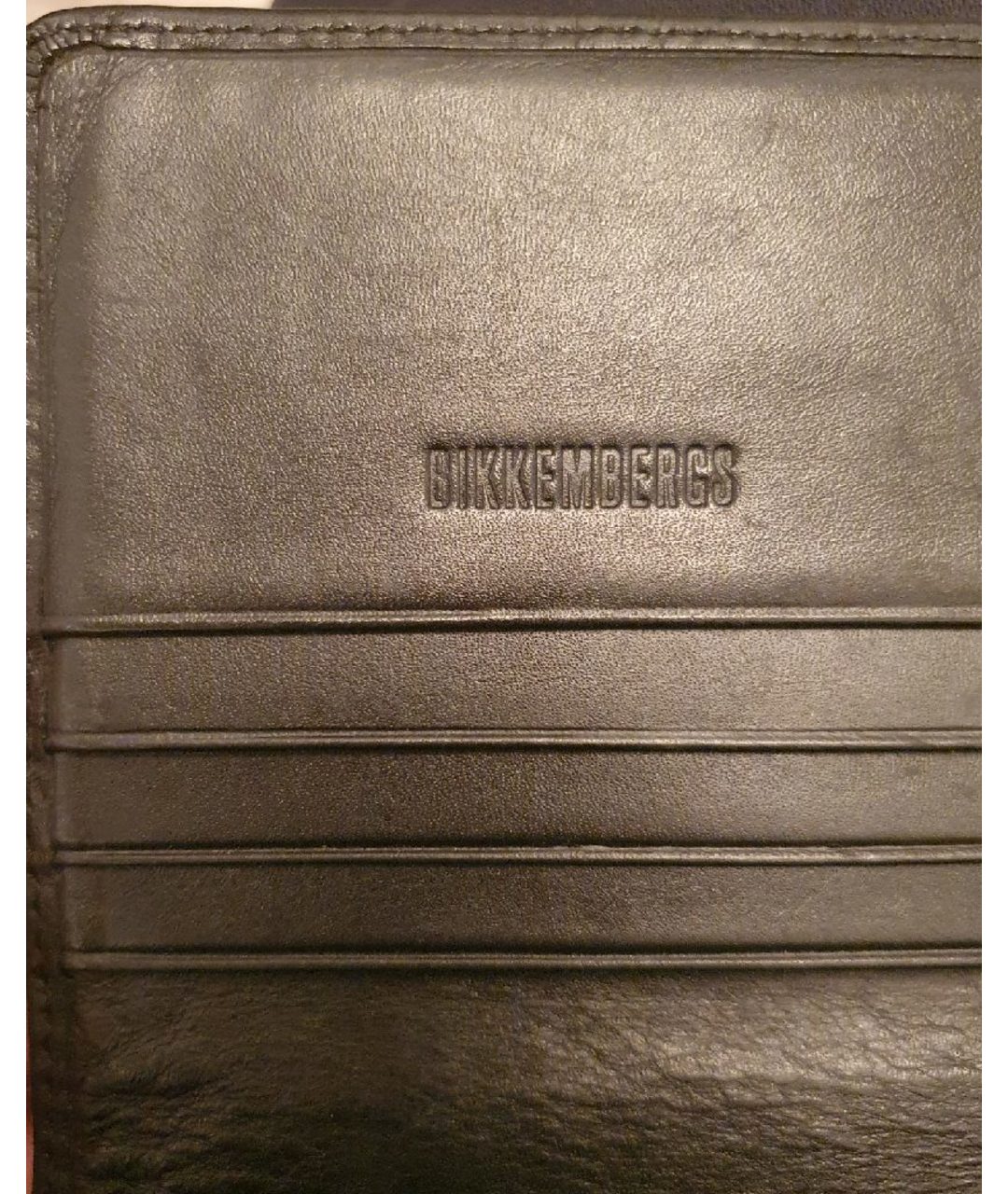 BIKKEMBERGS Черный кожаный кошелек, фото 4