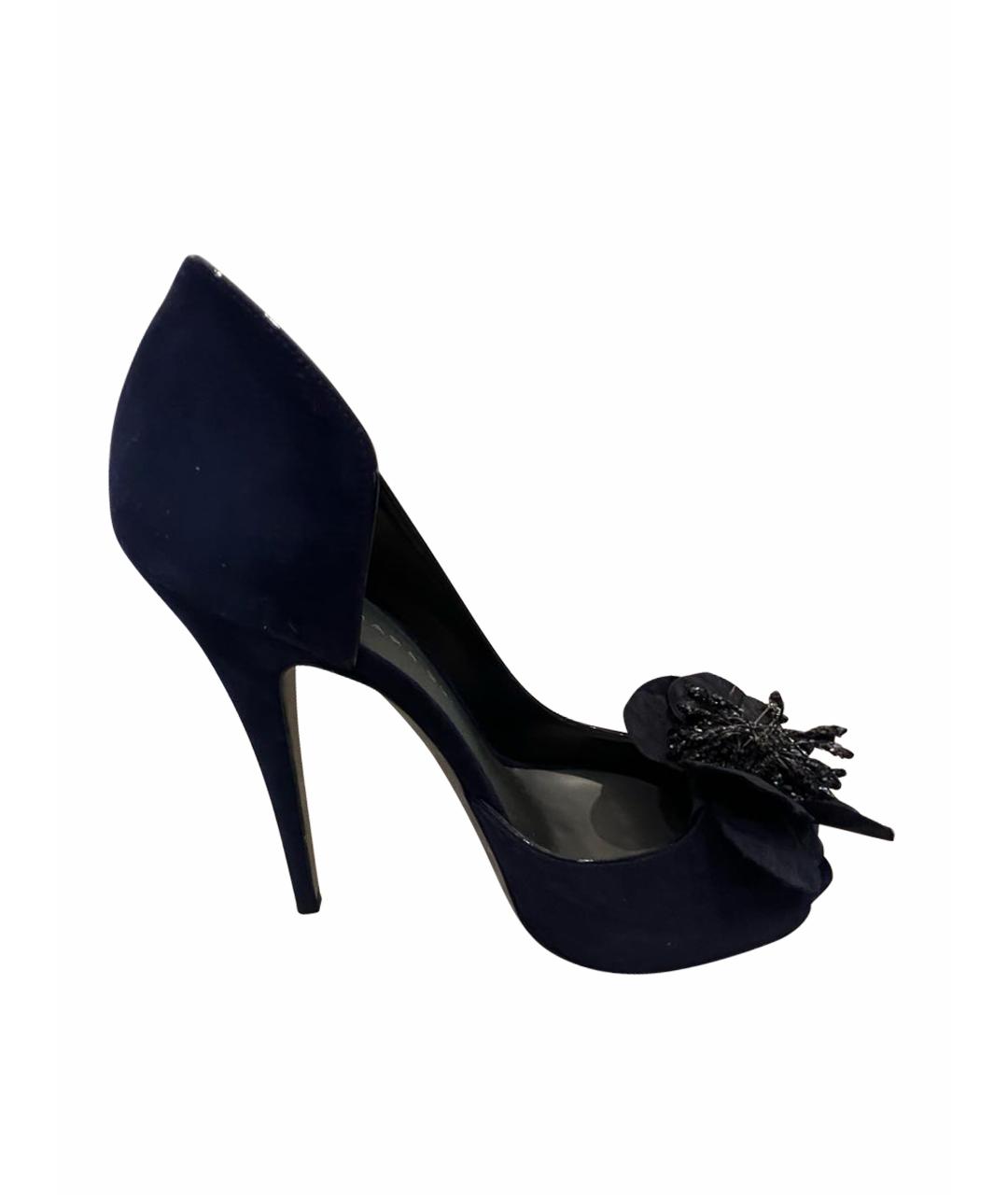 BARBARA BUI Темно-синие замшевые туфли, фото 1