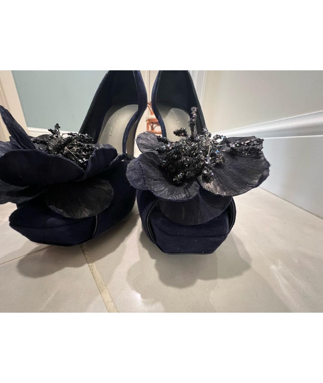 BARBARA BUI Темно-синие замшевые туфли, фото 6