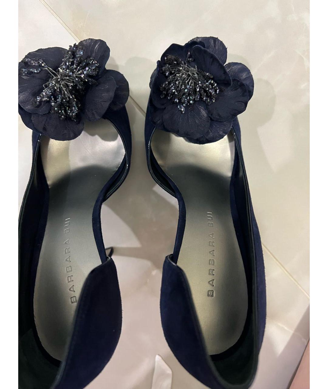 BARBARA BUI Темно-синие замшевые туфли, фото 3
