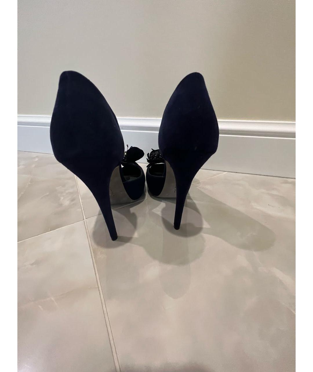 BARBARA BUI Темно-синие замшевые туфли, фото 4