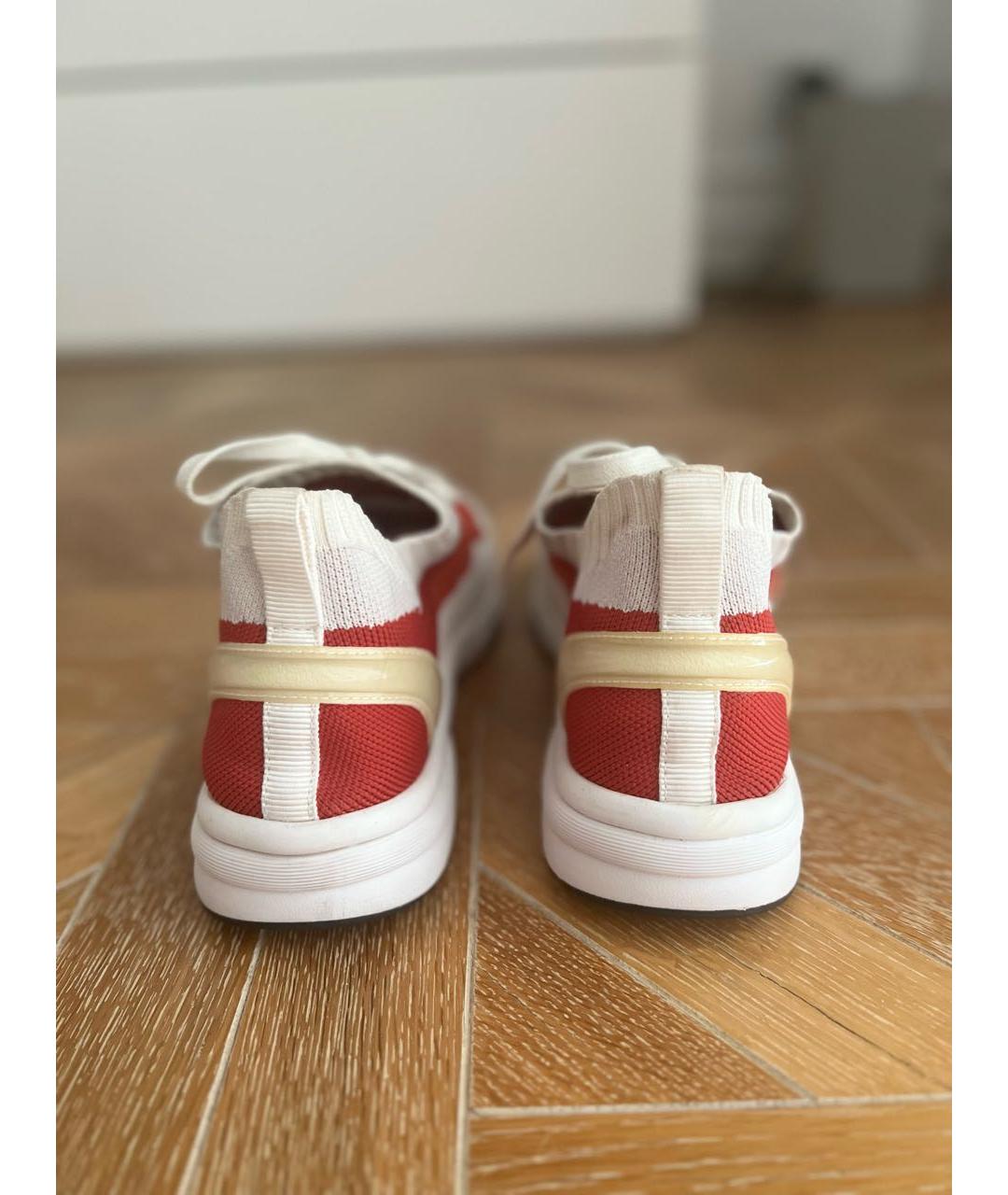 CHANEL PRE-OWNED Красные текстильные кроссовки, фото 4
