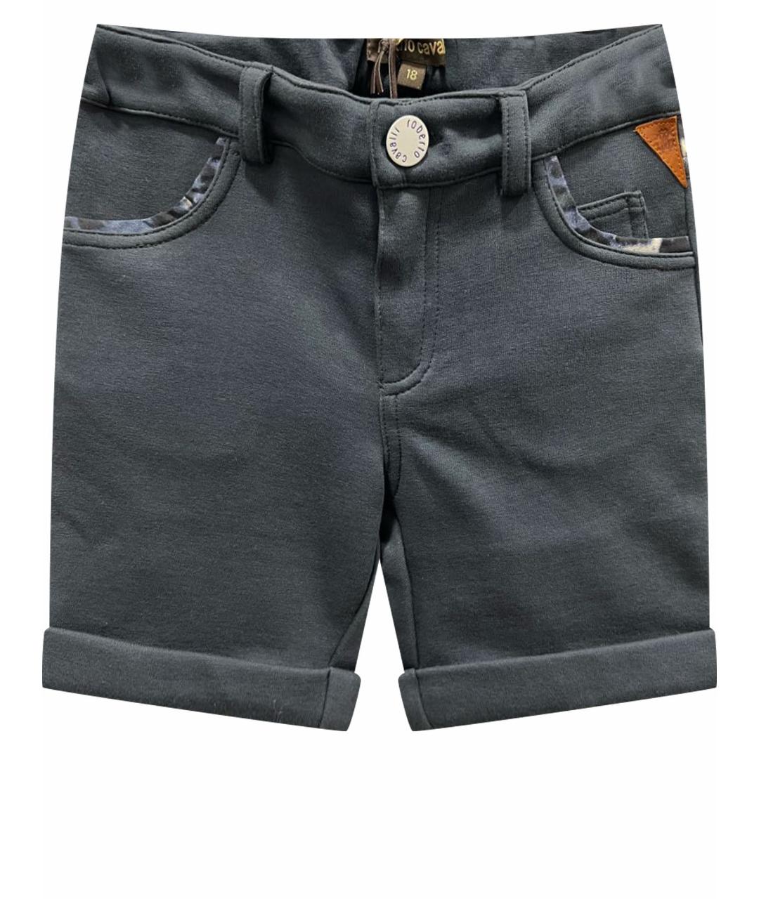 ROBERTO CAVALLI Серые хлопковые брюки и шорты, фото 1