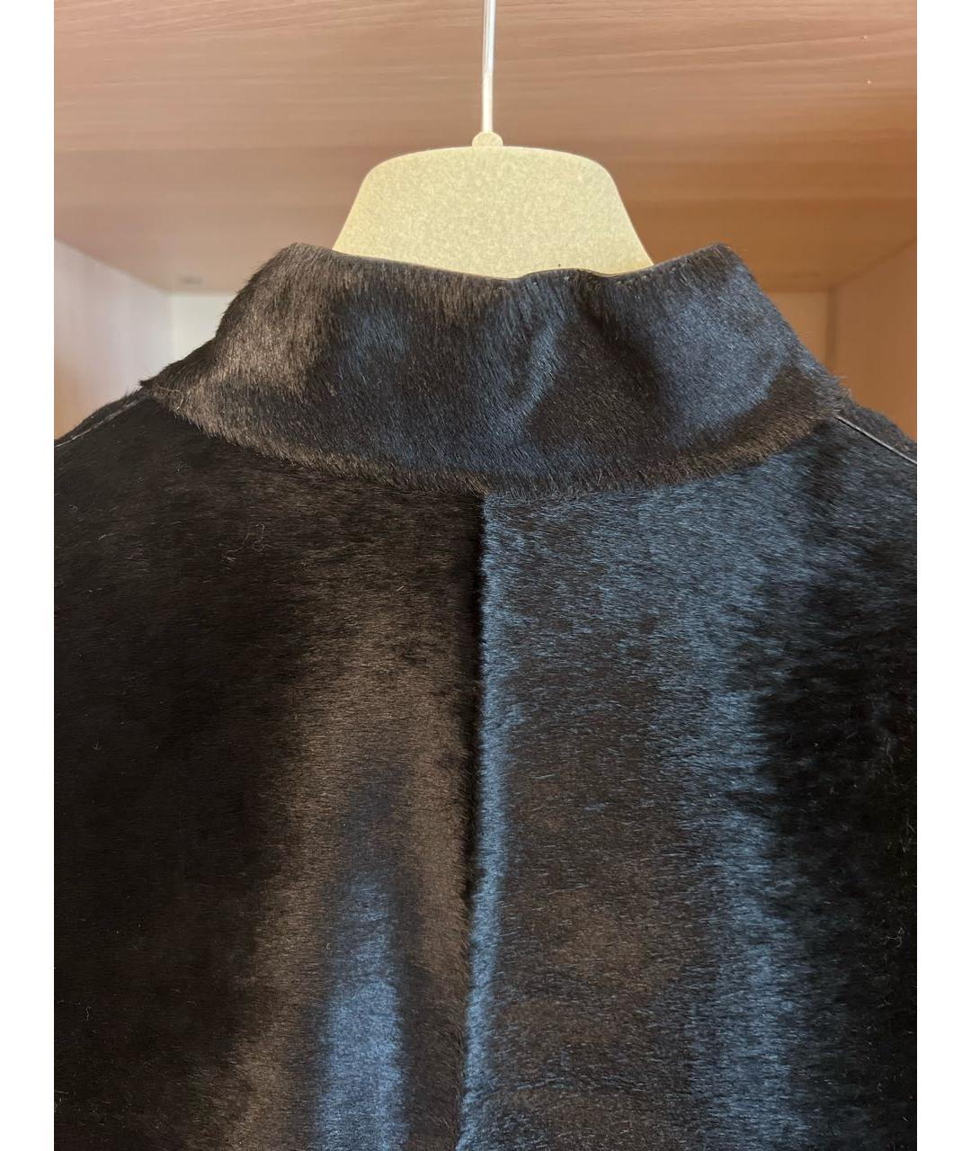 HERMES Черная меховая куртка, фото 3