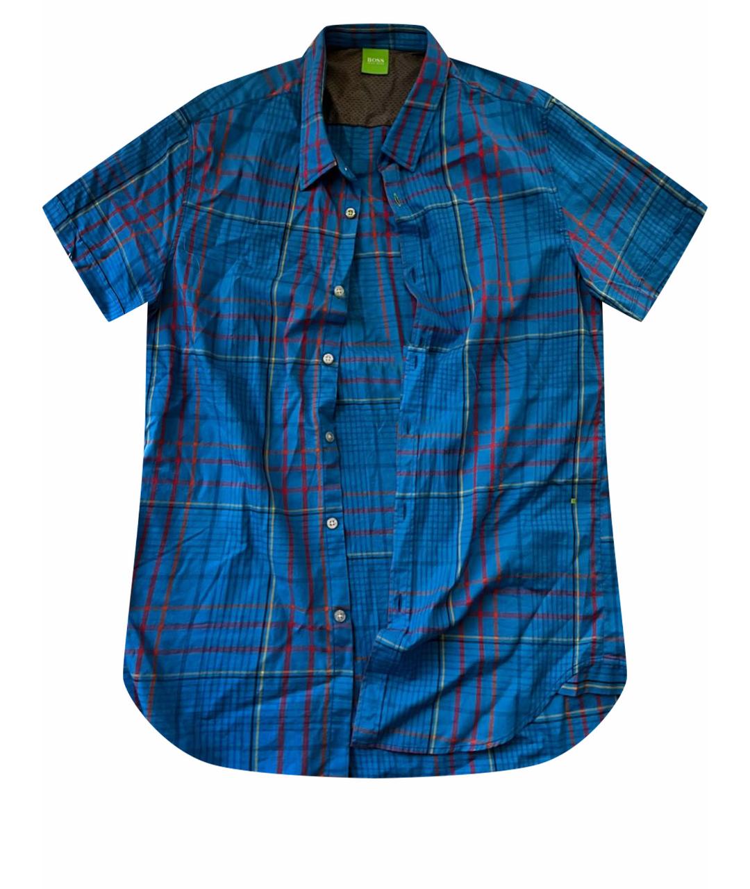 HUGO BOSS Синяя хлопковая кэжуал рубашка, фото 1