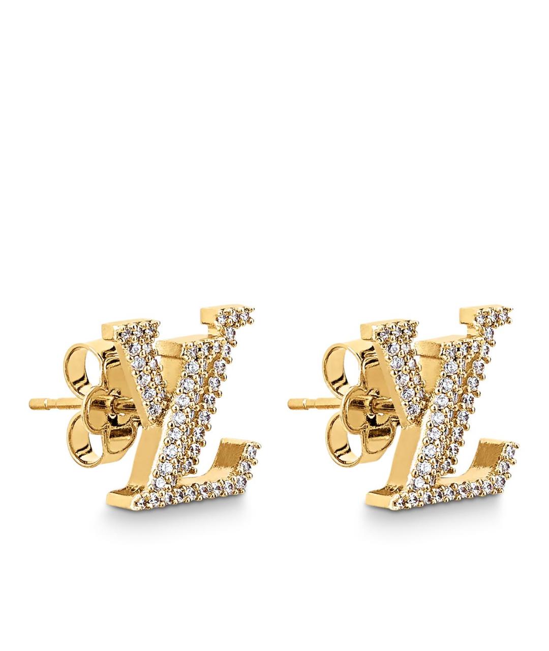 LOUIS VUITTON Желтые позолоченные серьги, фото 1