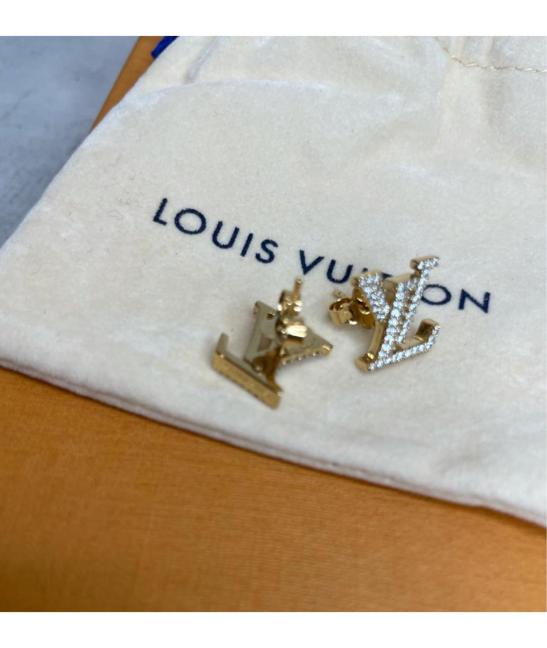 LOUIS VUITTON Желтые позолоченные серьги, фото 3