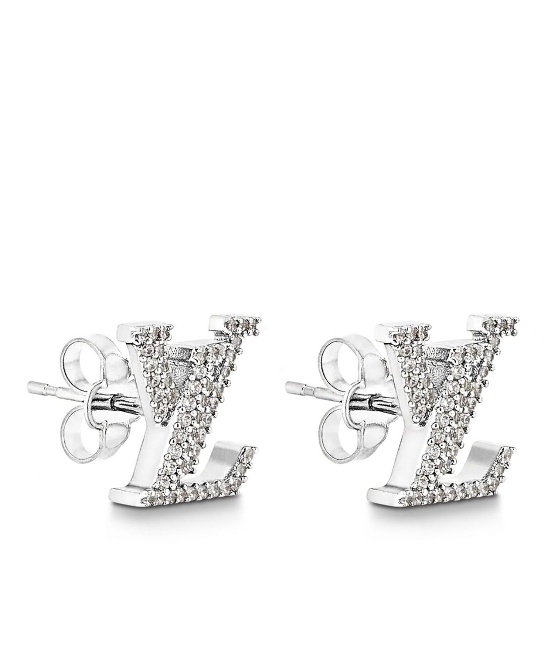 LOUIS VUITTON Белые латунные серьги, фото 1