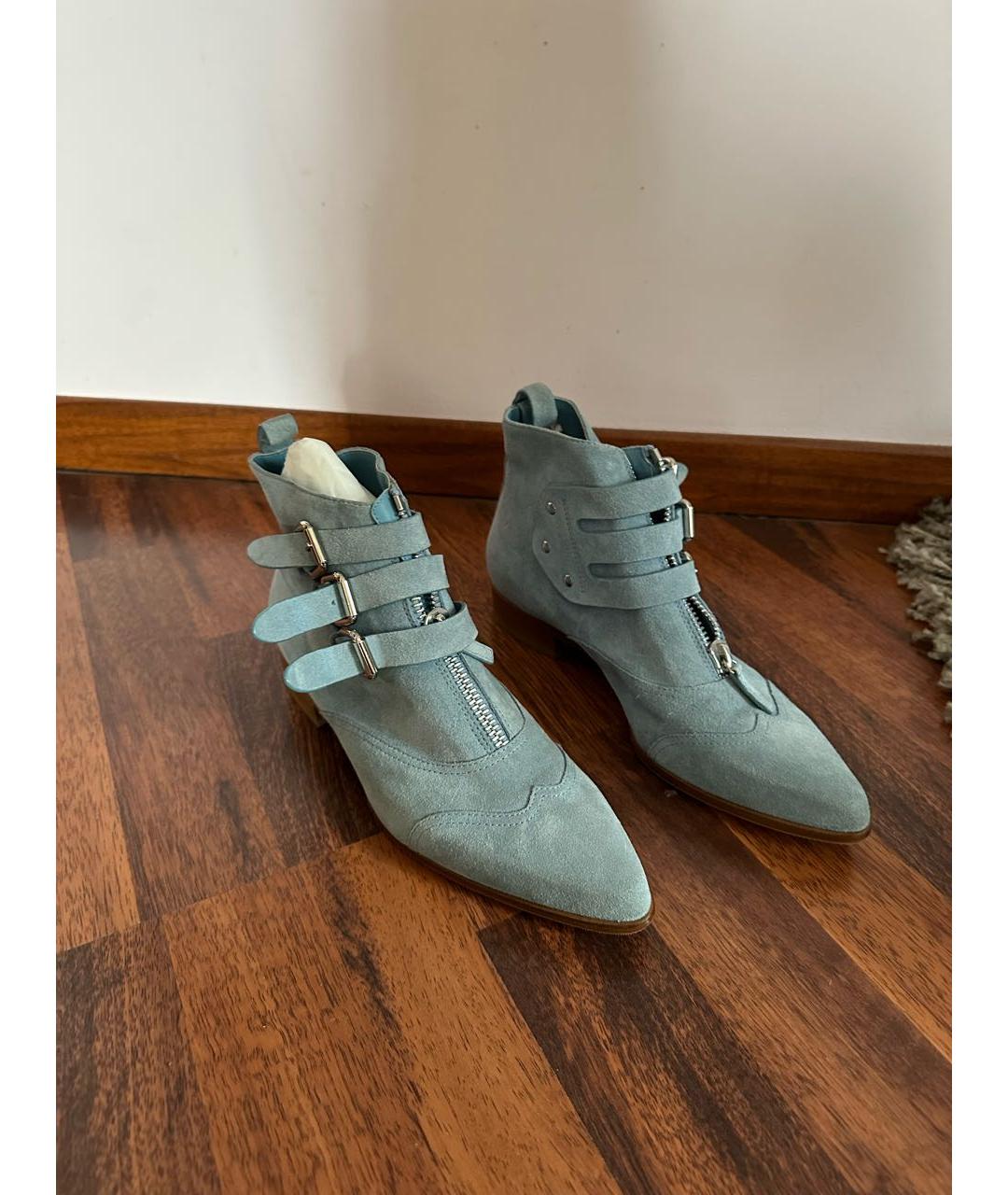 TABITHA SIMMONS Голубые замшевые ботинки, фото 4