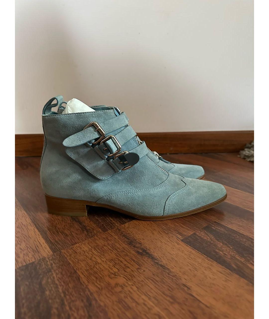 TABITHA SIMMONS Голубые замшевые ботинки, фото 7