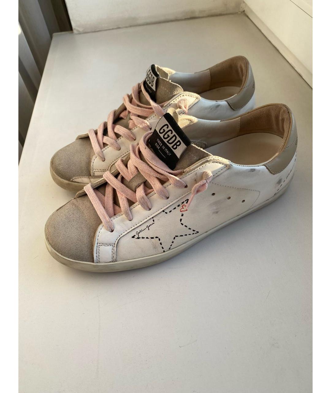 GOLDEN GOOSE DELUXE BRAND Белые кожаные кеды, фото 5