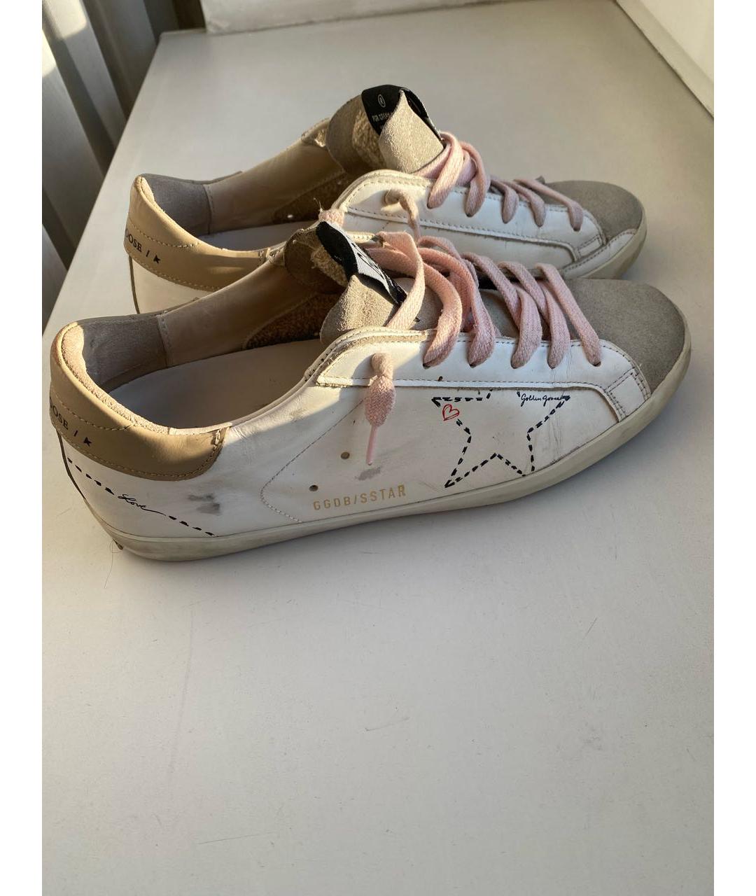 GOLDEN GOOSE DELUXE BRAND Белые кожаные кеды, фото 6