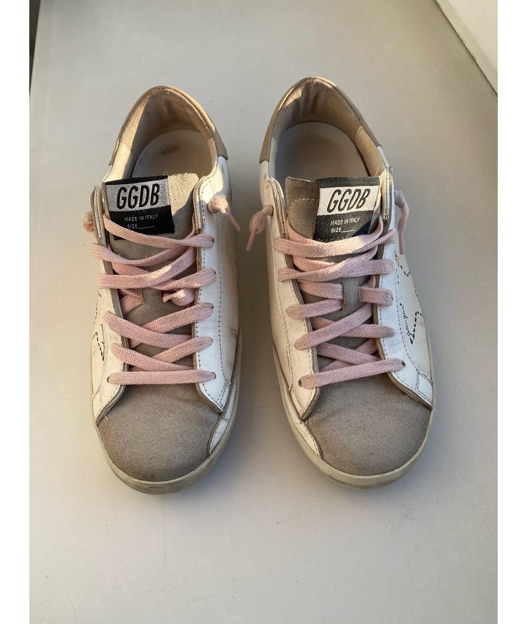 GOLDEN GOOSE DELUXE BRAND Белые кожаные кеды, фото 2