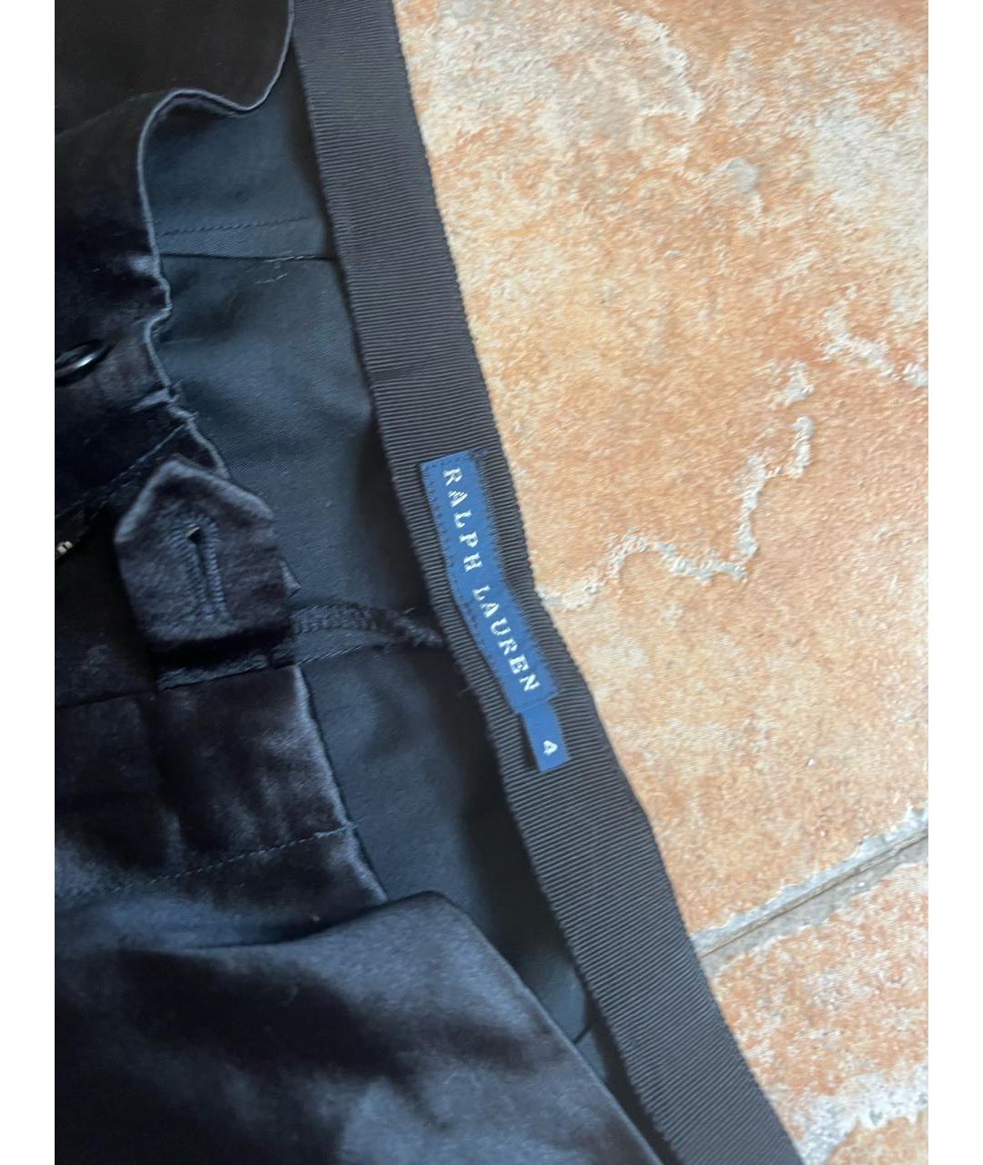 POLO RALPH LAUREN Черные шелковые брюки широкие, фото 2