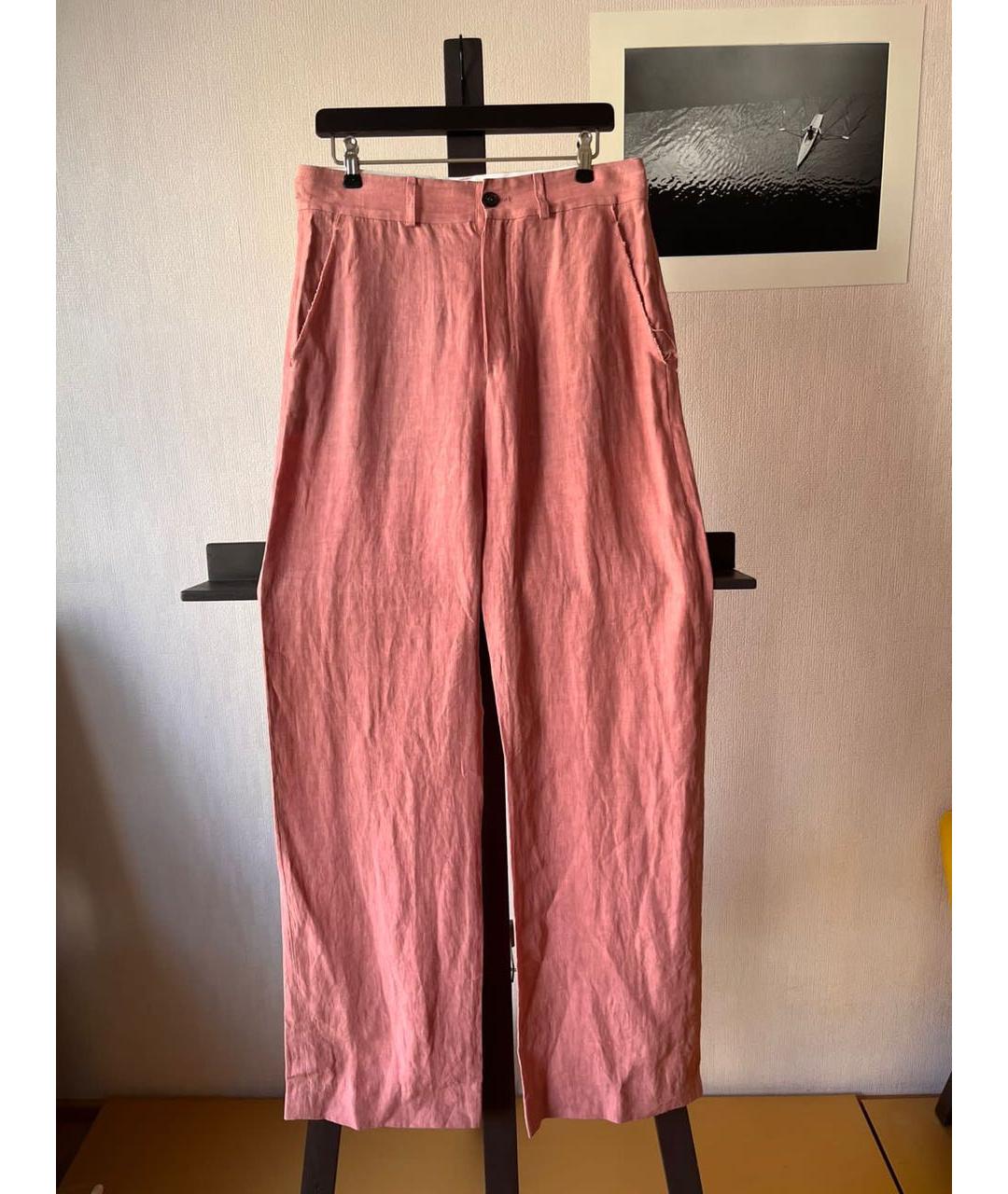 DAMIR DOMA Розовые льняные повседневные брюки, фото 9