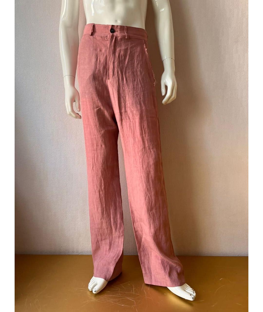 DAMIR DOMA Розовые льняные повседневные брюки, фото 7