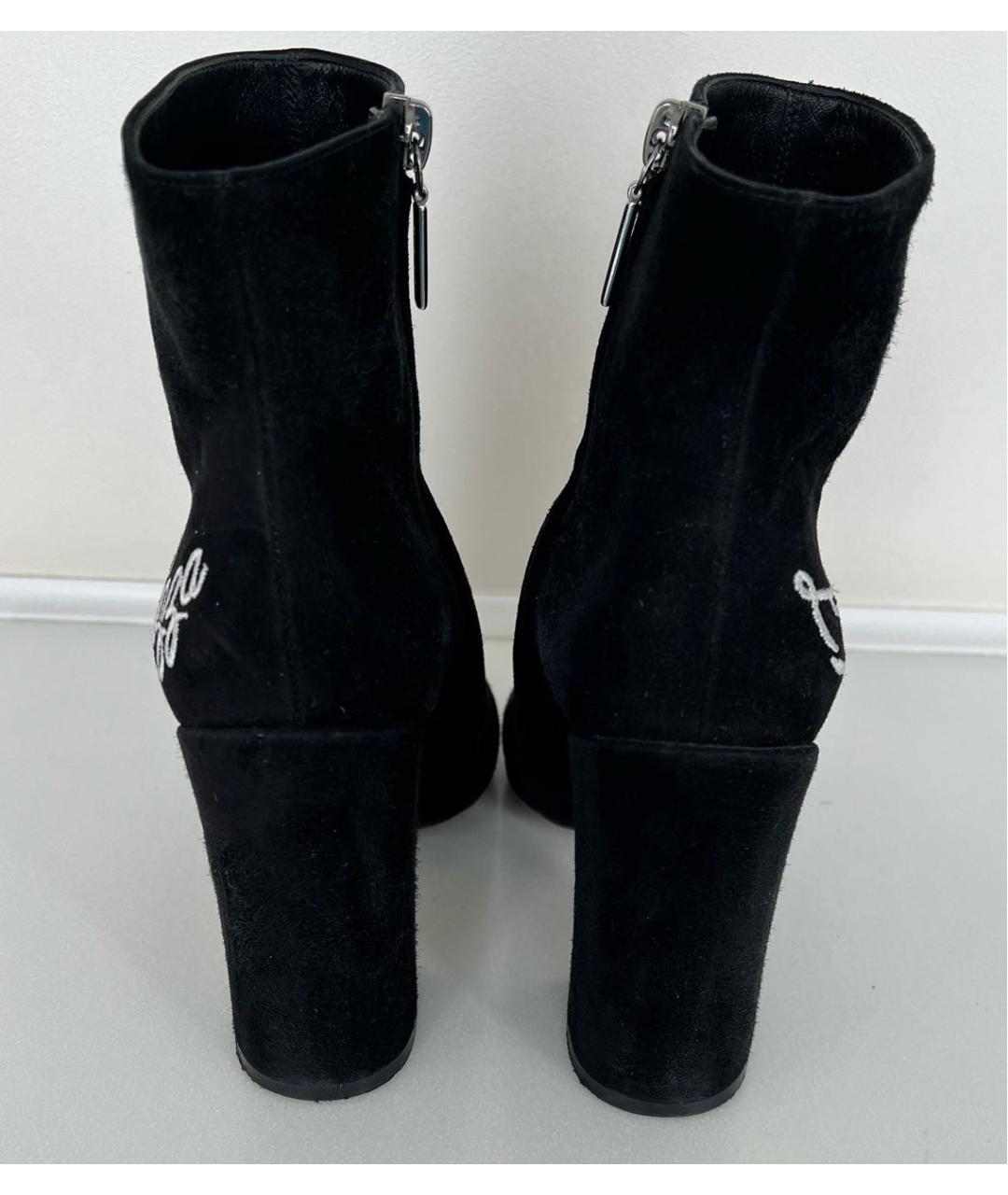 DOLCE&GABBANA Черные замшевые ботинки, фото 3