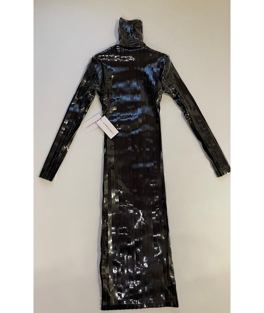 Y/PROJECT Черное полиуретановое вечернее платье, фото 9