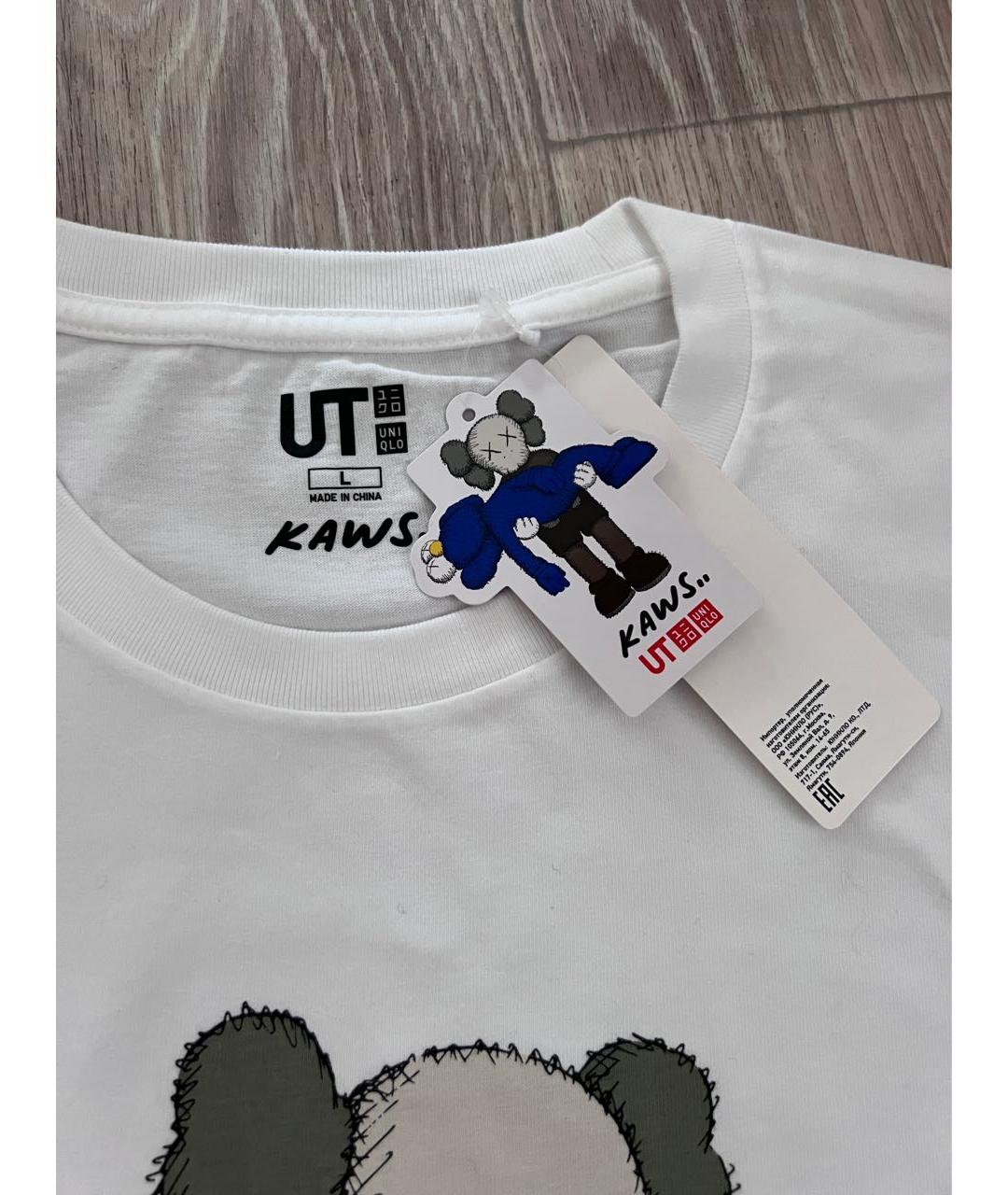 KAWS Белая хлопковая футболка, фото 3