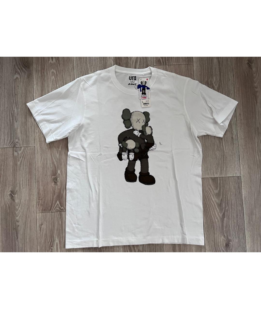 KAWS Белая хлопковая футболка, фото 4