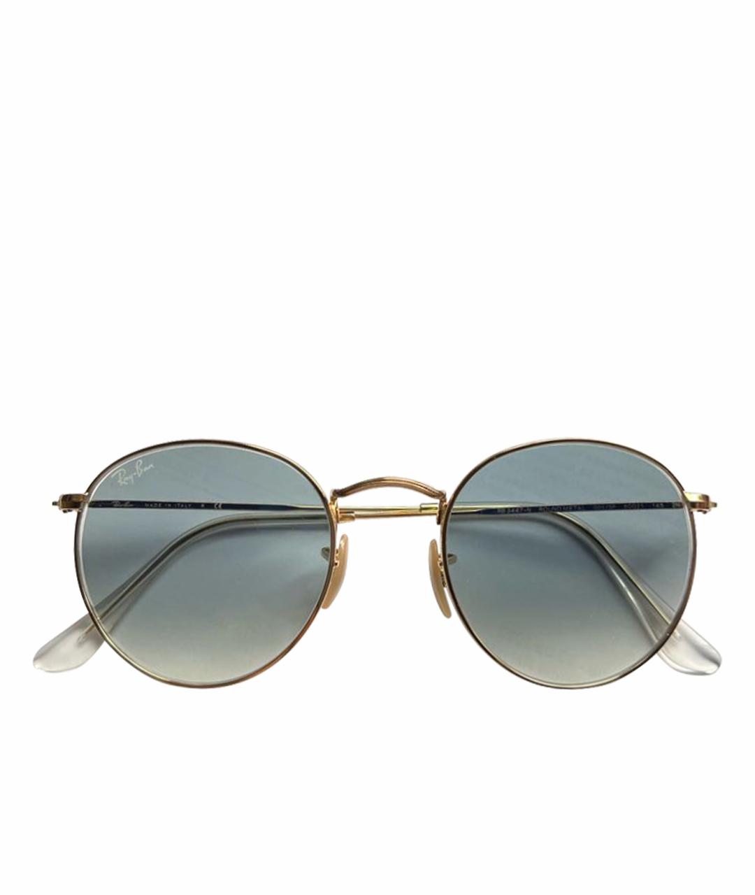 RAY BAN Голубые металлические солнцезащитные очки, фото 1