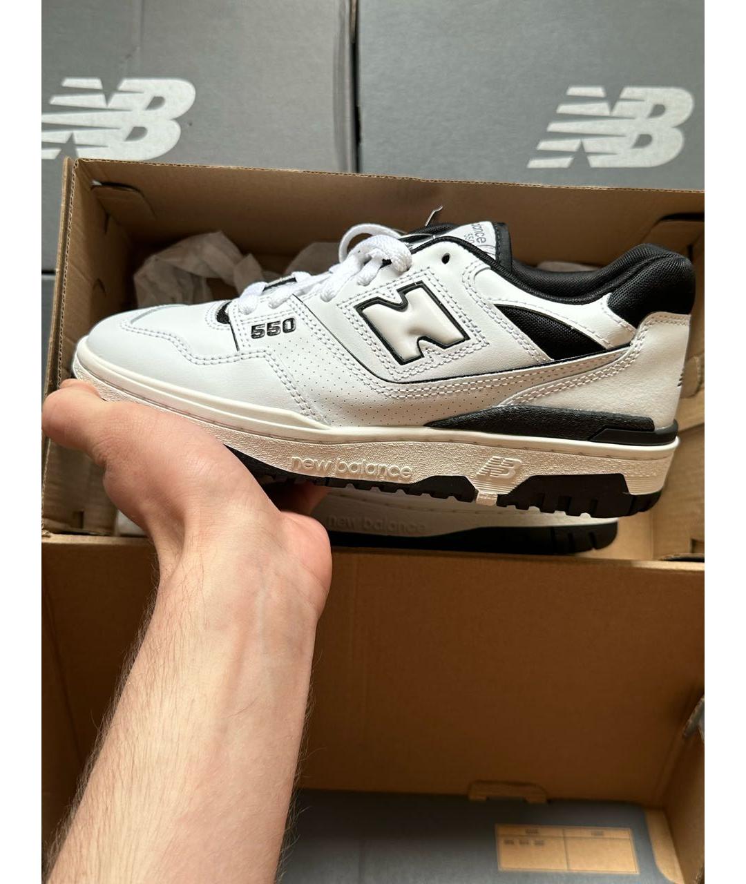 NEW BALANCE Белые кожаные кроссовки, фото 5