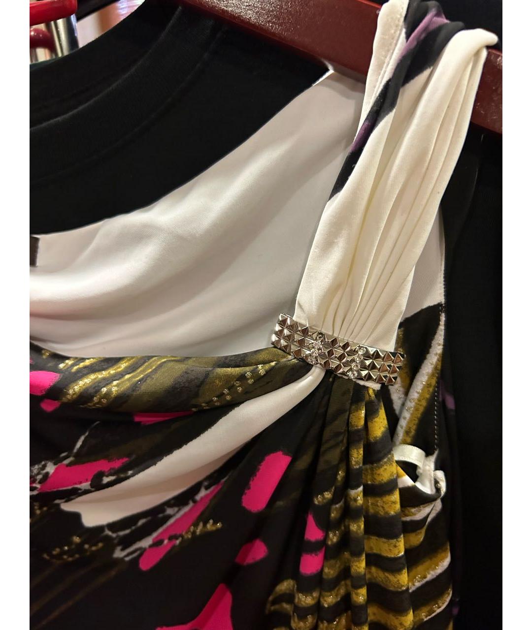 ROBERTO CAVALLI Мульти синтетическое коктейльное платье, фото 4