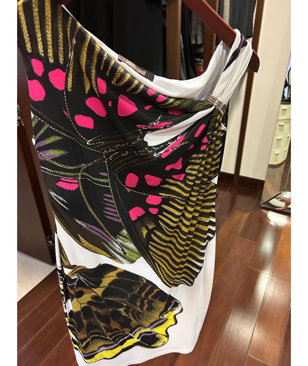 ROBERTO CAVALLI Мульти синтетическое коктейльное платье, фото 3