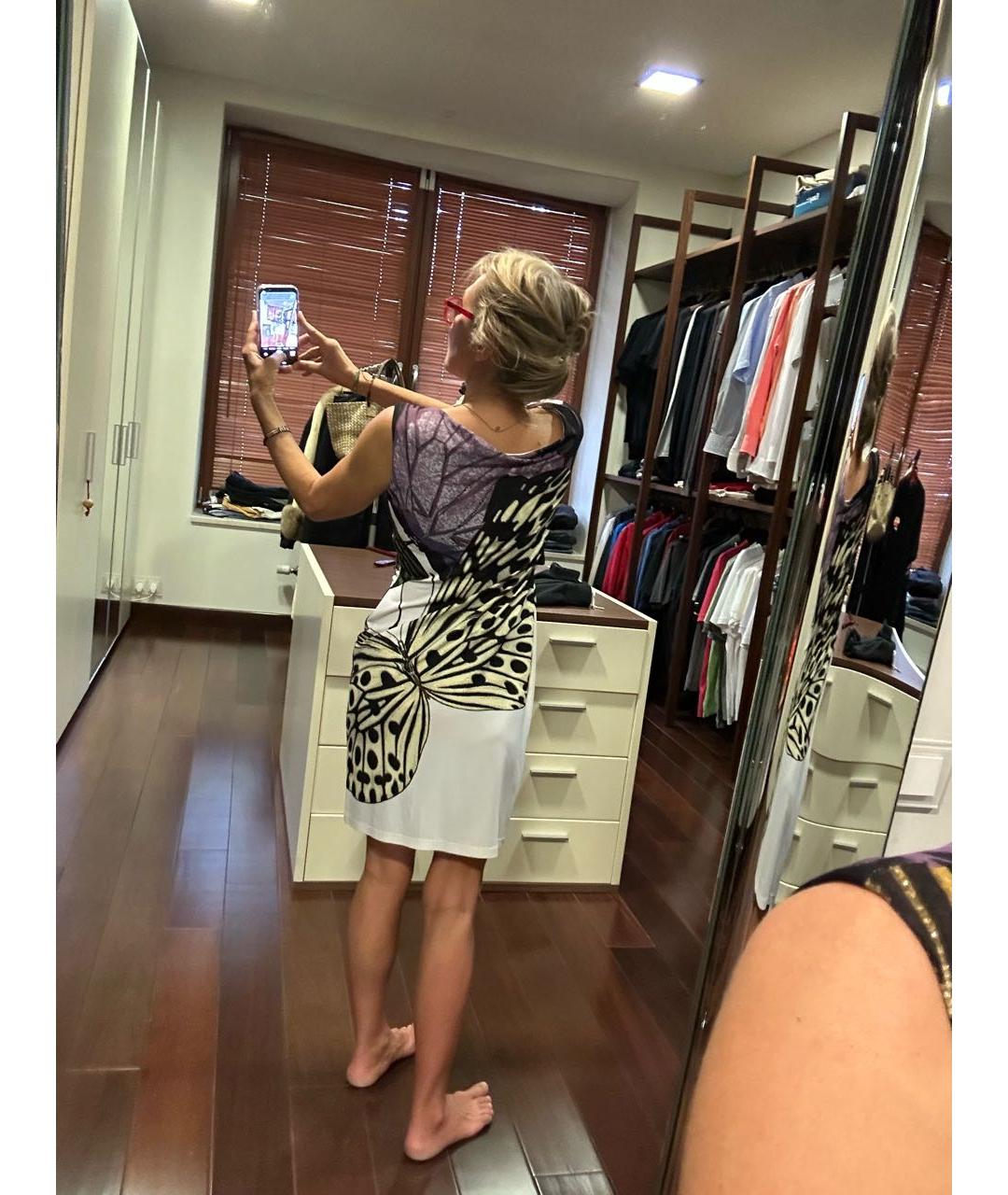 ROBERTO CAVALLI Мульти синтетическое коктейльное платье, фото 7