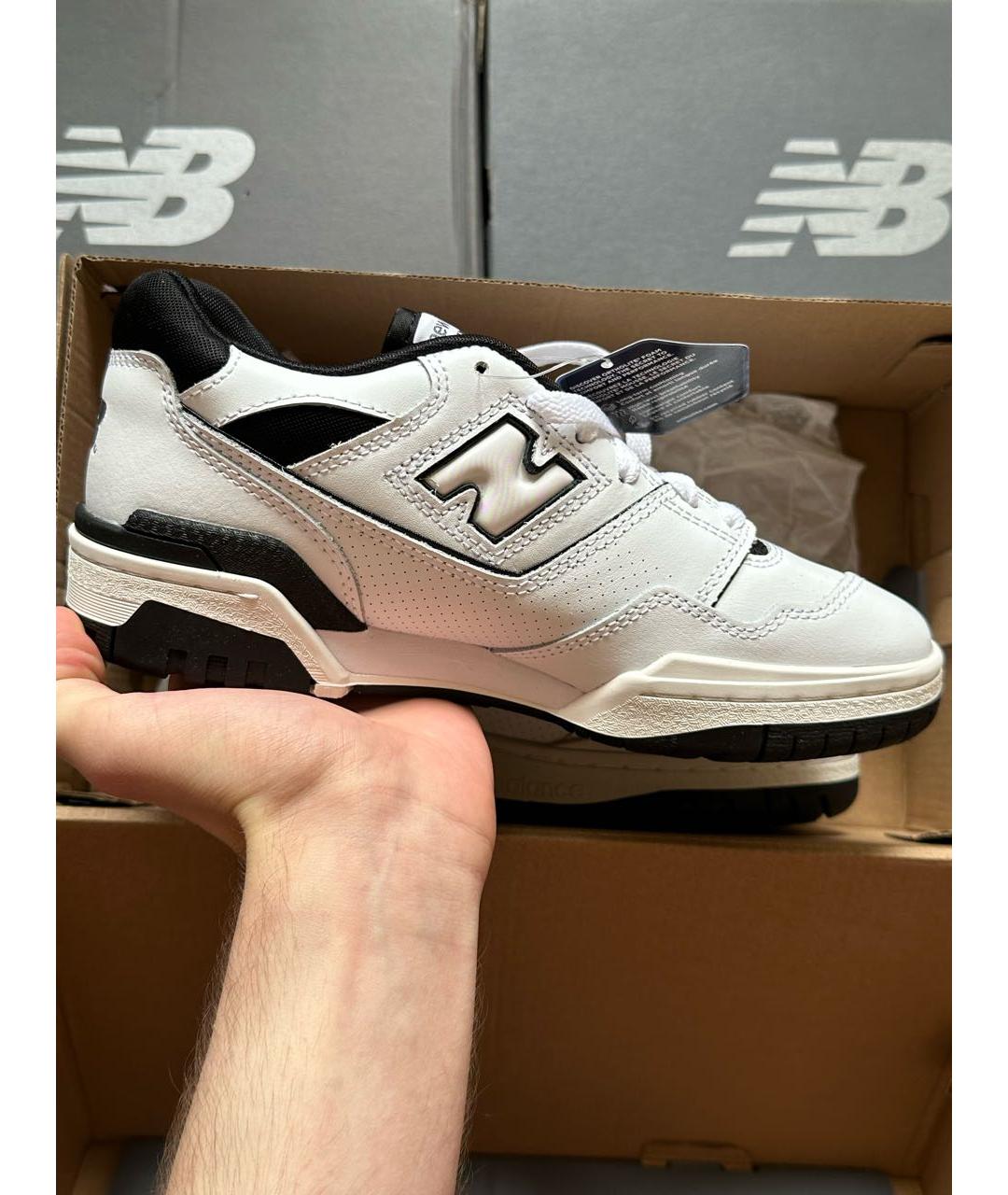 NEW BALANCE Белые кожаные кроссовки, фото 2