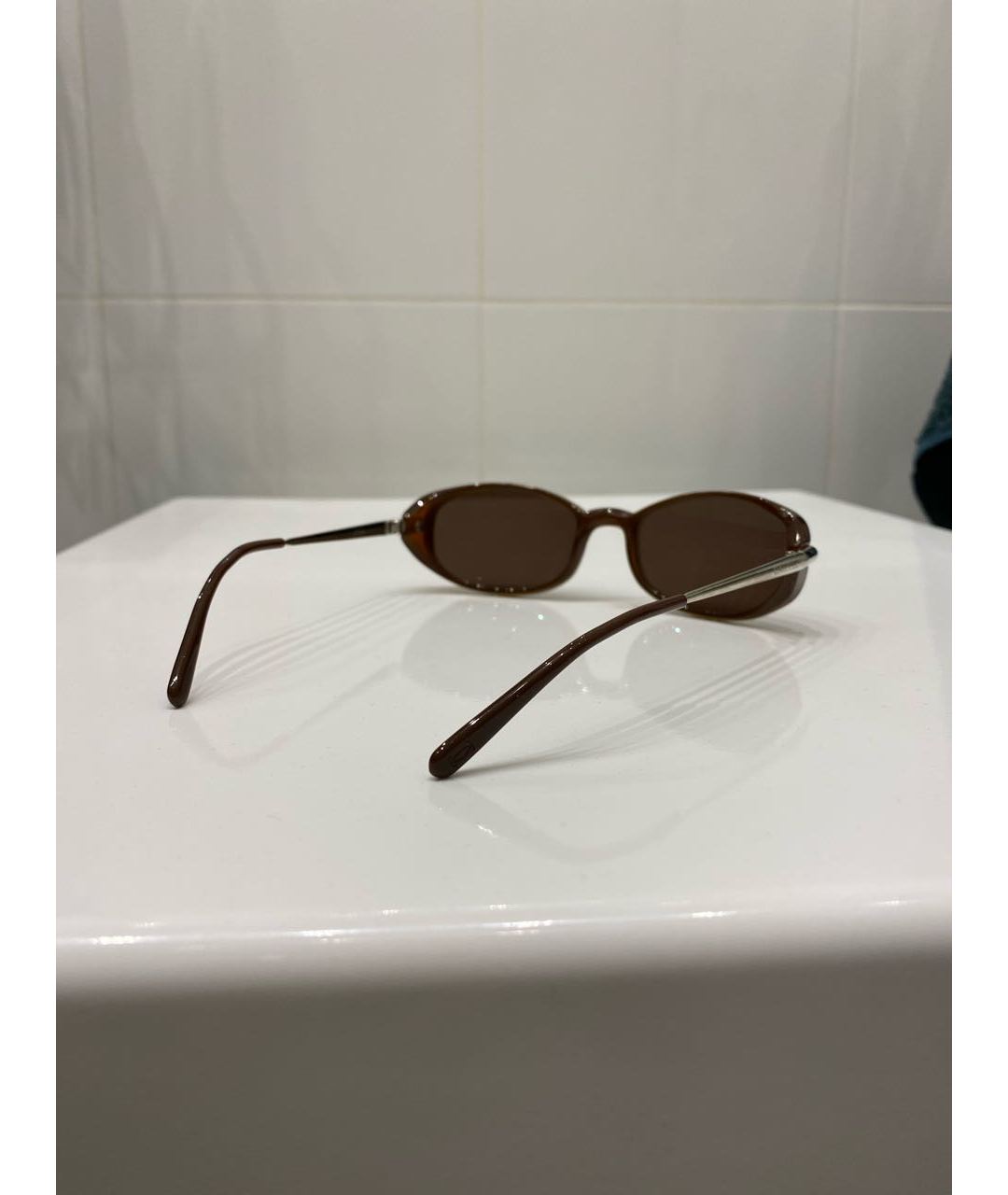 CARTIER Коричневые пластиковые солнцезащитные очки, фото 5