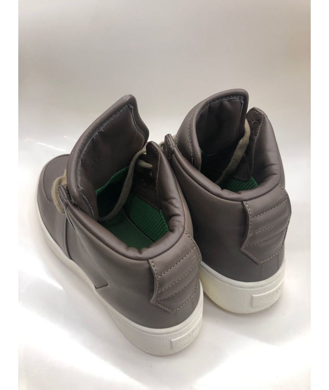 CELINE PRE-OWNED Серые кожаные кроссовки, фото 4
