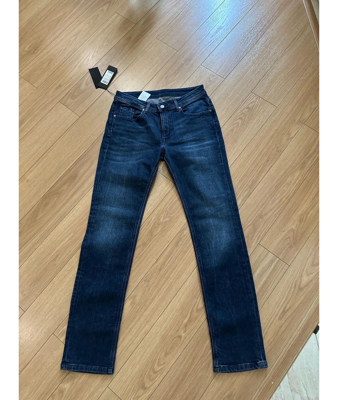 KARL LAGERFELD Темно-синие хлопковые прямые джинсы, фото 5