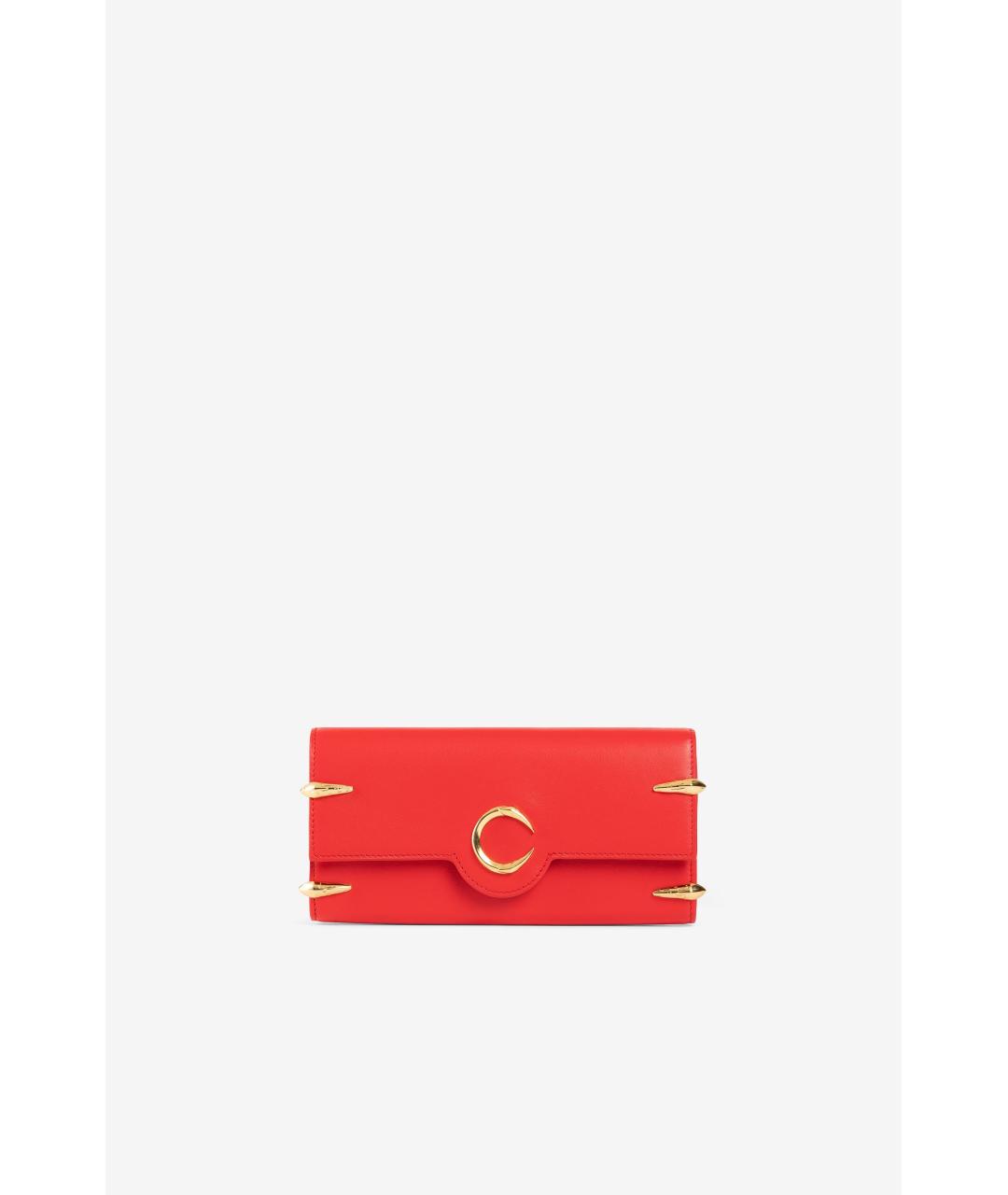 ROBERTO CAVALLI Красный кожаный кошелек, фото 6