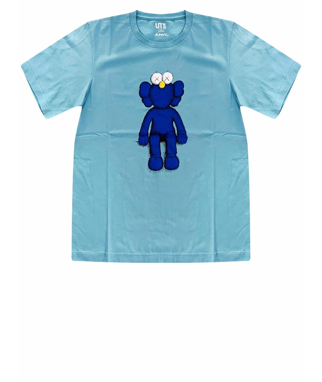 KAWS Бирюзовая хлопковая футболка, фото 1