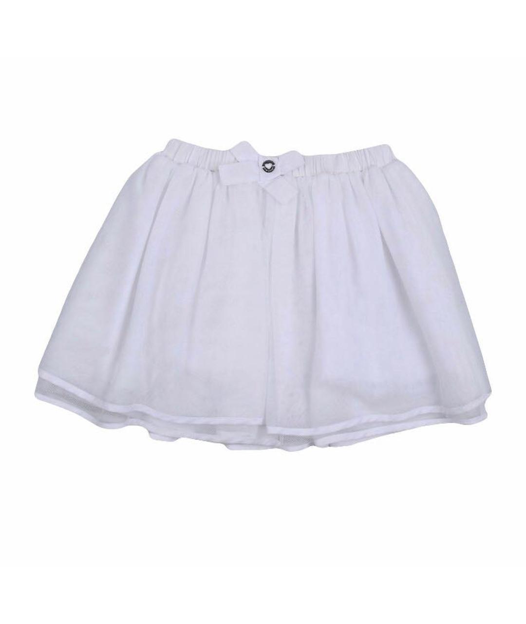 TWIN-SET KIDS Белая полиэстеровая юбка, фото 1