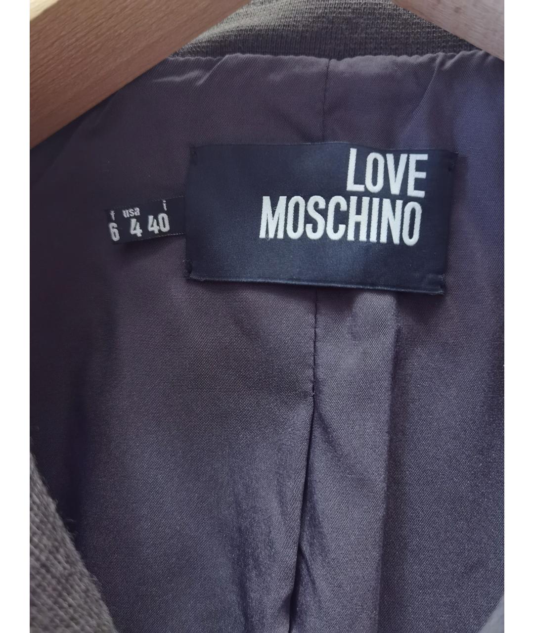 LOVE MOSCHINO Коричневый жакет/пиджак, фото 3