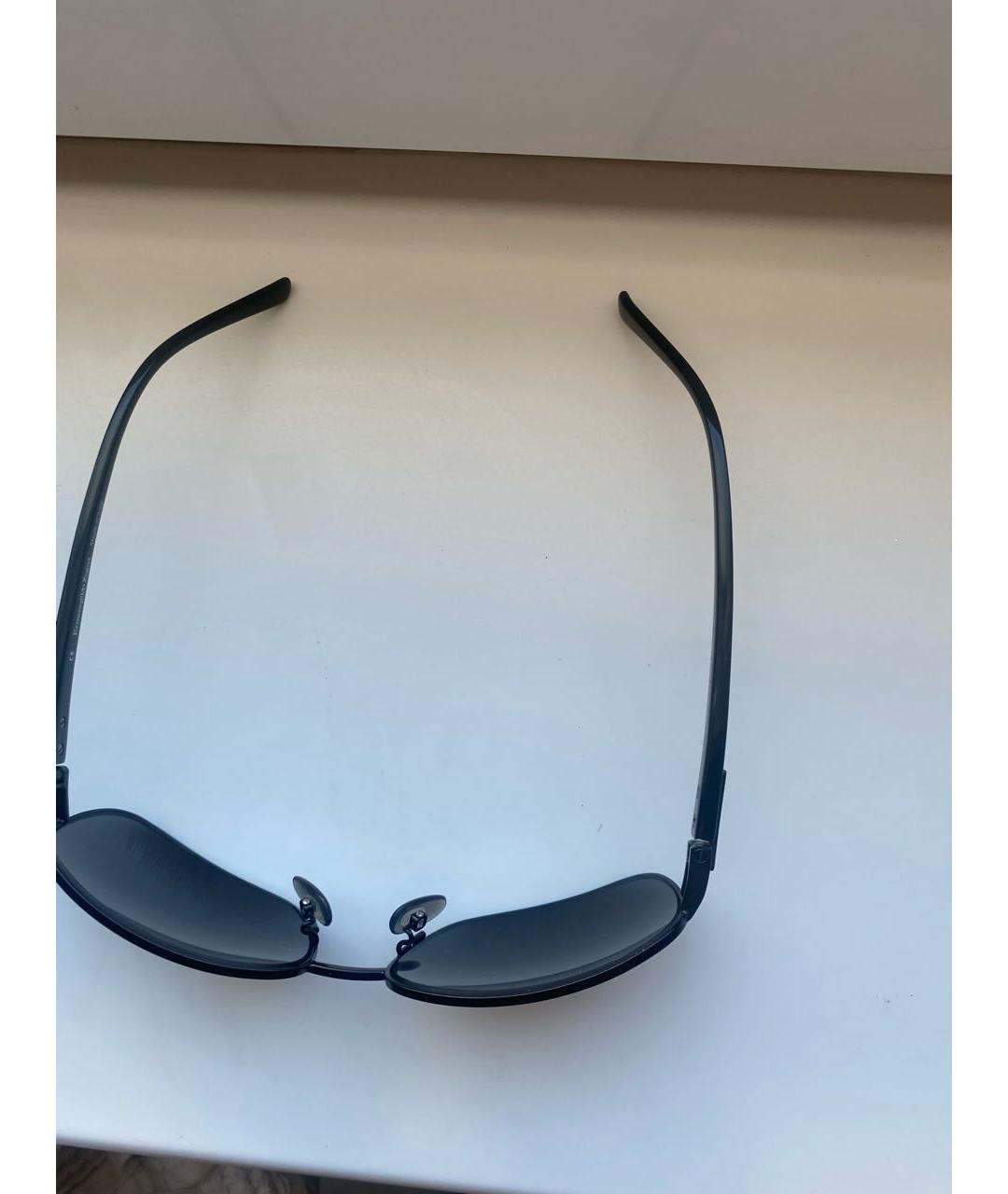 ERMENEGILDO ZEGNA Черные пластиковые солнцезащитные очки, фото 7