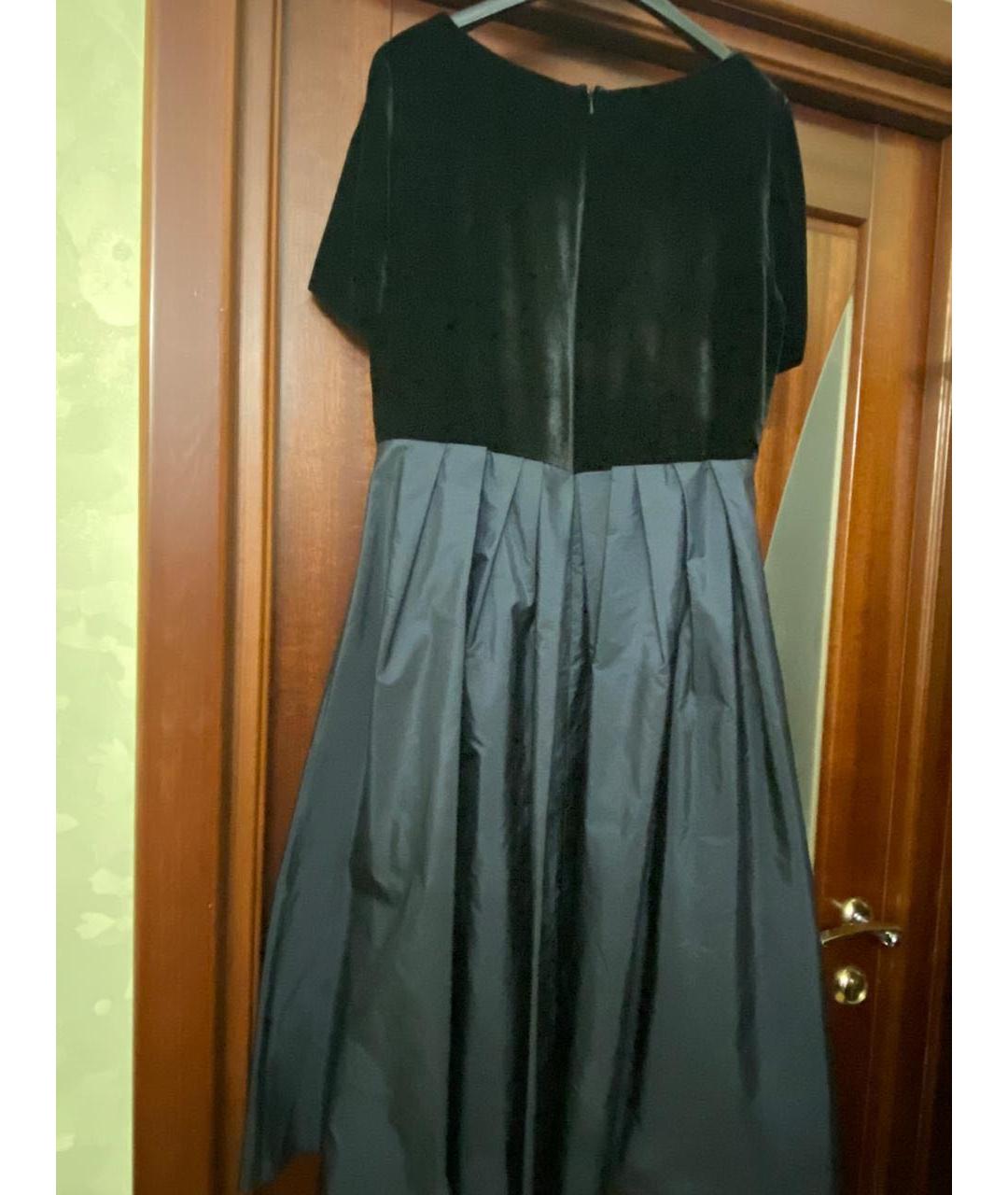 MAX MARA STUDIO Черное бархатное коктейльное платье, фото 3