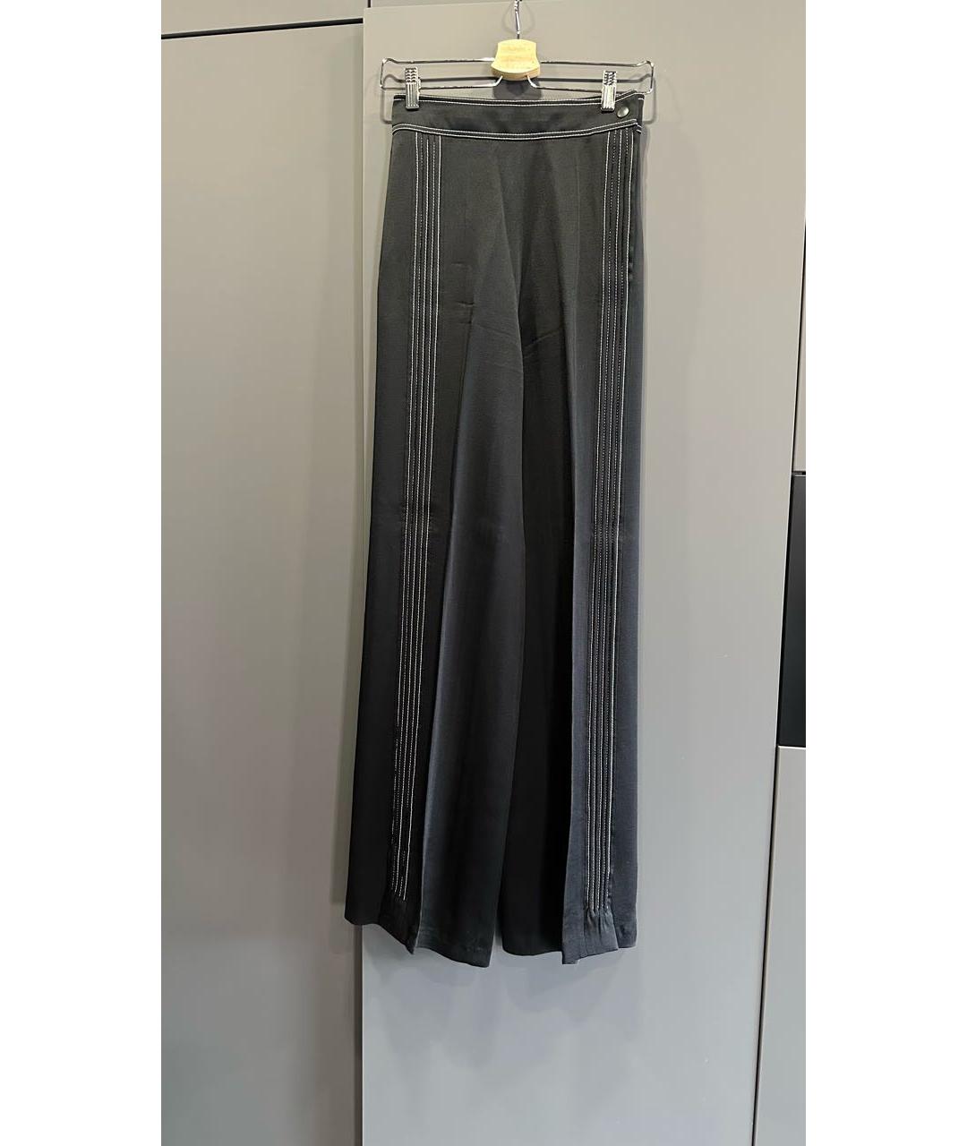 VALENTINO Черные шелковые брюки широкие, фото 9