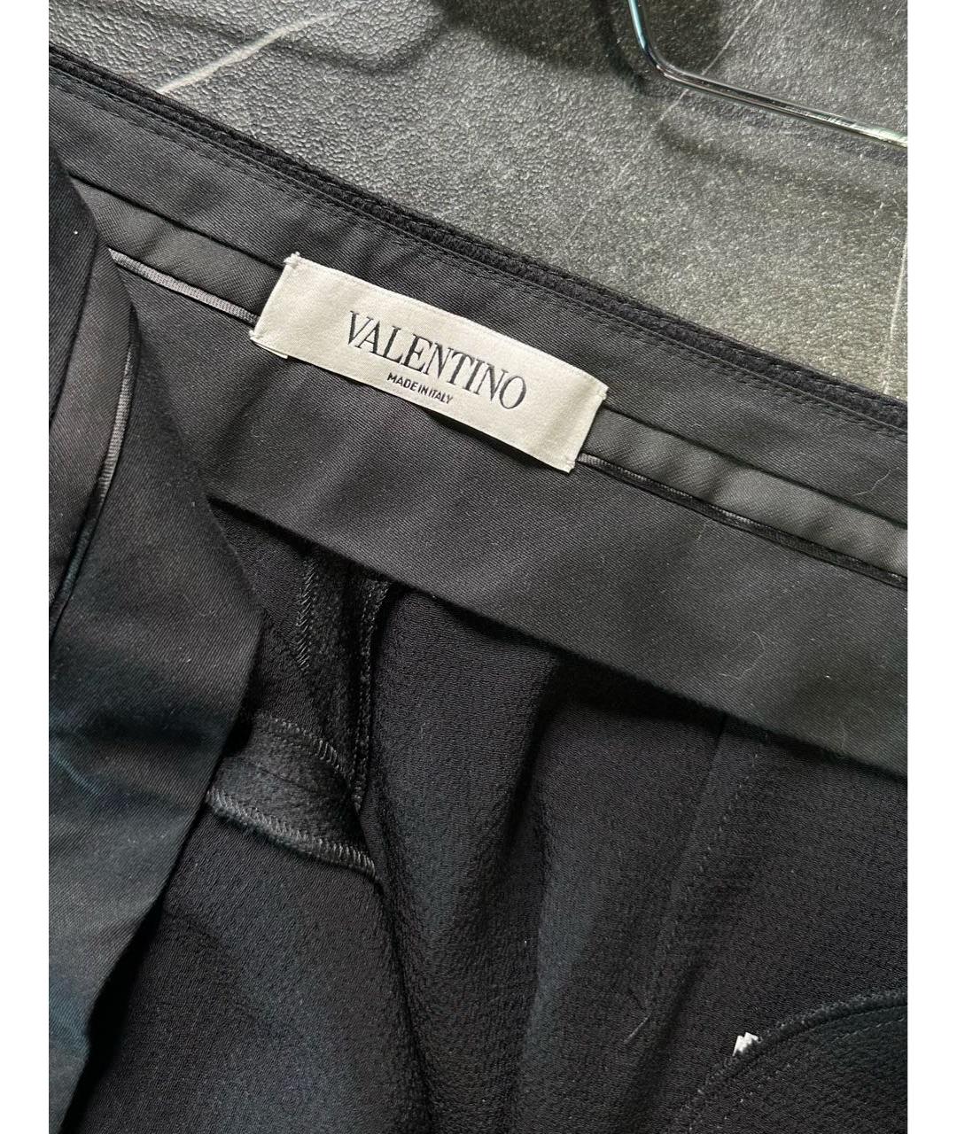 VALENTINO Черные шелковые брюки широкие, фото 7