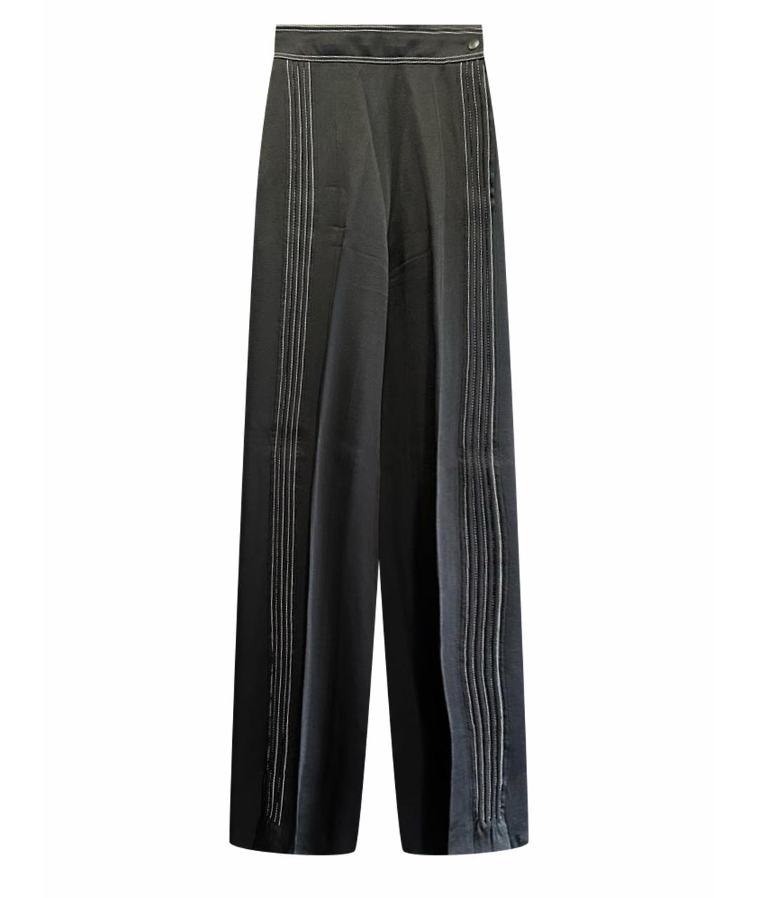 VALENTINO Черные шелковые брюки широкие, фото 1