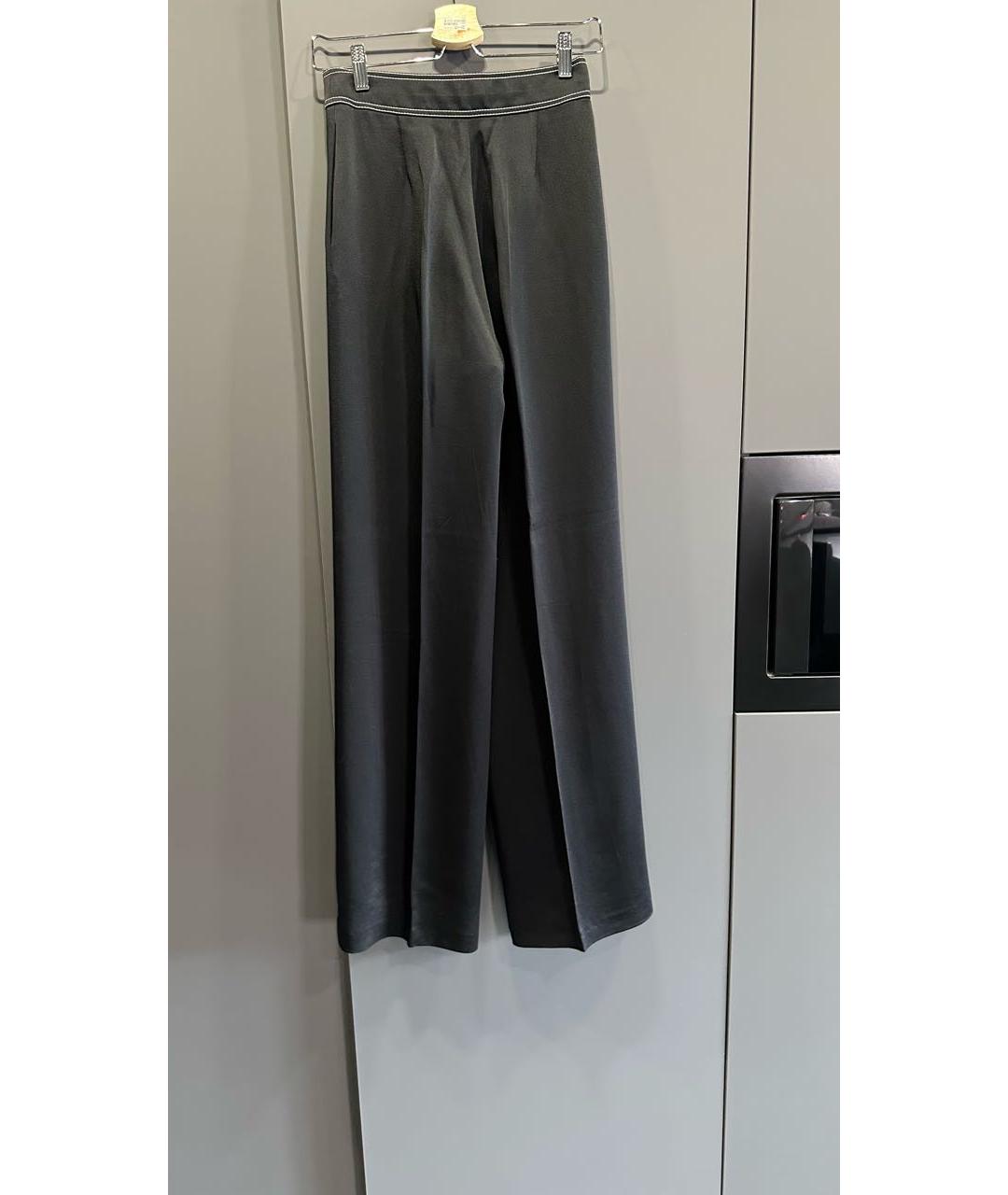 VALENTINO Черные шелковые брюки широкие, фото 2