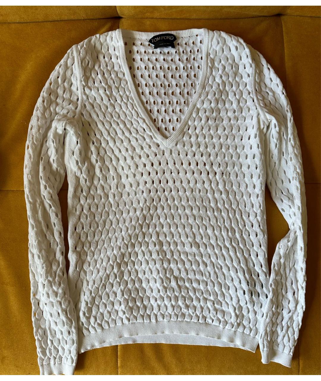 TOM FORD Белый ацетатный джемпер / свитер, фото 5