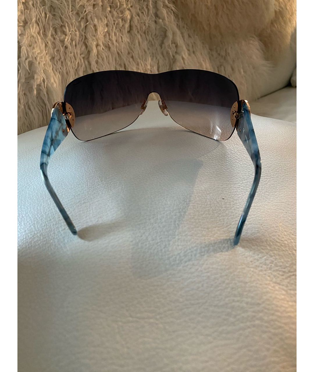 CHOPARD Синие пластиковые солнцезащитные очки, фото 5